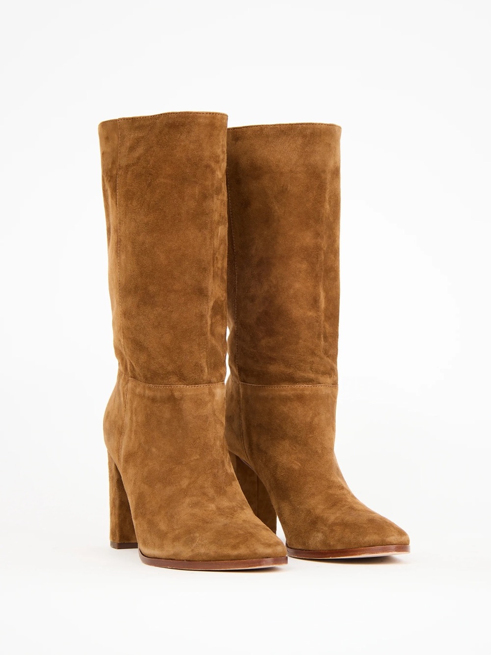 Lauren Ralph Lauren Artizan II Mid-Shaft Suede Boots in Brown, Size 8, NWT
